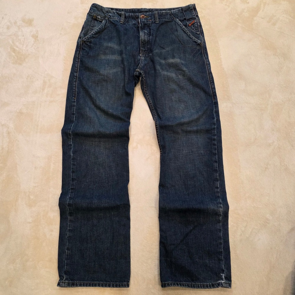 VTG 90s Volcom Boardwear The Worker Jean Made In USA Blue Denim Skate Mens 34